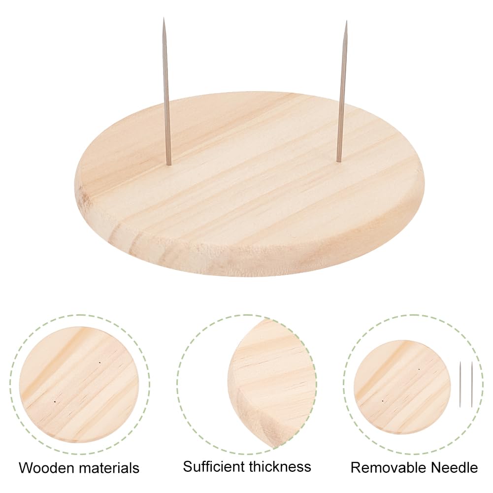 FREEBLOSS supporti per bambole all'uncinetto 8 cm doppio ago in acciaio supporto in feltro con base in legno