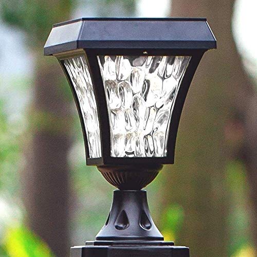 Lampe de colonne solaire étanche pour sécuriser l'entrée extérieure de villa