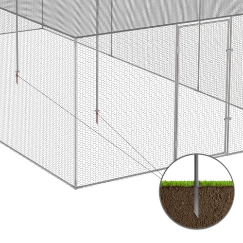IDMarket - Voliere 18 m² Gitterpark 6 x 3 M Hühnergehege für Hinterhoftiere