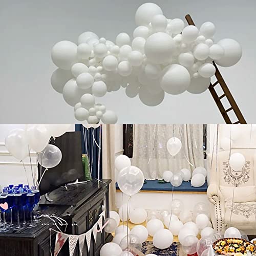 Image of 5 inch White Latex Balloons, 100 pcs Mini Thick Party Balloons for Birthday Wedding Baby Shower Decorations(White)
