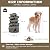 5 Tiered Solar Powered Water Fountain, Solar Water Fountain Outdoor Garden Cascading Rock Water Fall Fountains Outside with Lights for Backyard, Patio, Deck, Porch, 24" H x 13.39" L x 9.6" W