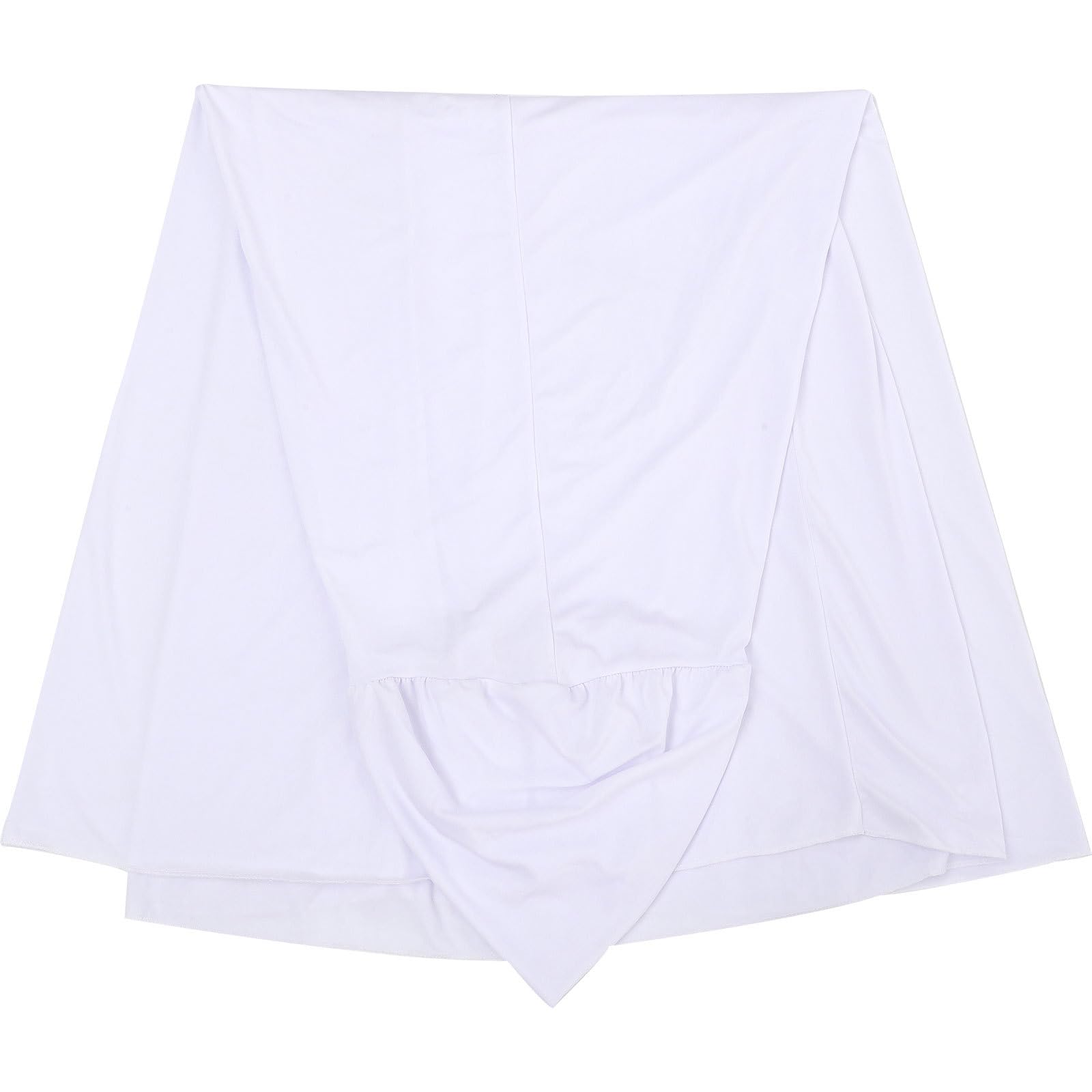 Nappe de cocktail élastique blanche 60x110 cm : l'atout élégant pour tables hautes de banquet