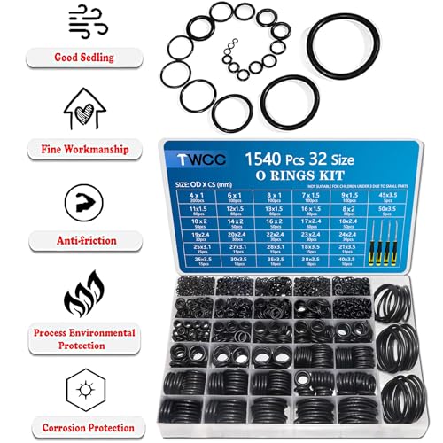 Zdbb 0770807587577 32 Size 1540 Pcs O Rings Assortment Kit Metric Nitrile Rubber Oring Set thumb #5