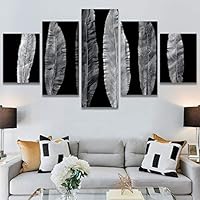 SIGNWIN 5 Panel Canvas Wall Art Botanical Chic Closeup Expressive Multicolor Photography for Home Decorations Ready to Hang - 60