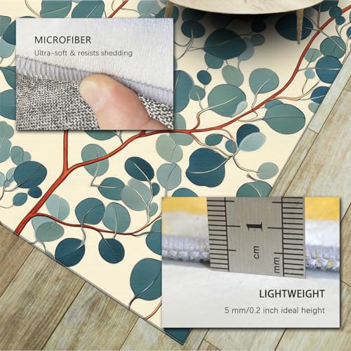 Tapis bleu-vert 120x180cm de style floral pour chambre et salon moderne