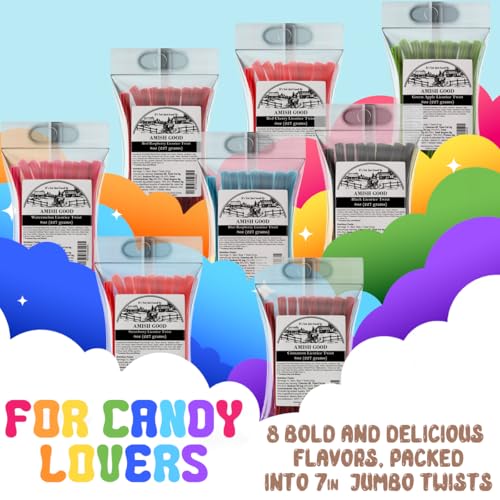 Not Just Good, It'S Amish Good Amish Good Gourmet Licorice Twist Candy - Premium Sweet & Chewy Treat, Jumbo Black Licorice Twist Perfect Snack Under 100 Calories thumb #6