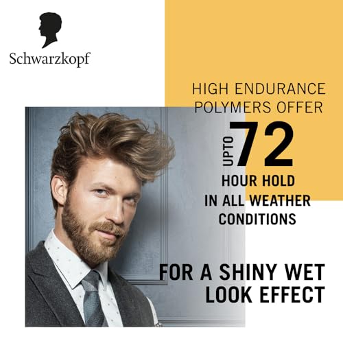 Image of Schwarzkopf Taft Wet Hair Gel, 24-hour wet look effect, Extra Hold 3 with no stickiness