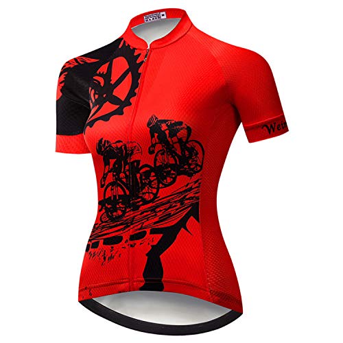 weimostar Ciclismo Jersey Mujeres Manga Corta Bicicletas Equipo Bicicletas Chaqueta Mountain Ciclismo Ropa Tight Tops Cover
