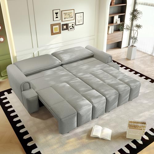 KEIKI 90.2" Space-Saving Convertible Sofa Bed – 3-in-1 Sleeper Couch