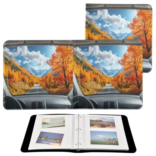 JUMBEAR Álbum de fotos grande autoadhesivo con 20 páginas, álbum de recortes para boda, familia, bebé, vacaciones, vista del paisaje interior del coche