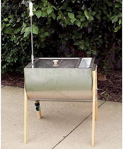 Lehman's Tina de lavado de manos con agitador de lavandería propia con patas de madera