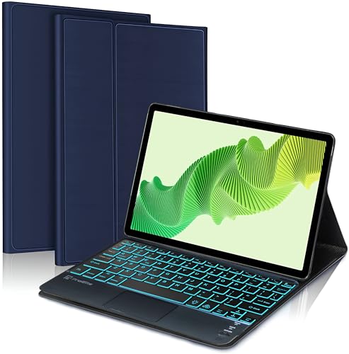 Image of ProElite TouchPad Keyboard case for Realme Pad 2 11.5 inch Magnetic Detachable Wireless Bluetooth TouchPad Keyboard Built-in 7-Colors Backlit, Dark Blue