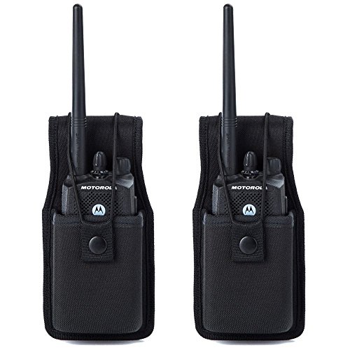 LUITON Universal Radio Case Two Way Radio Holder Universal Pouch for Walkie Talkies Nylon Holster Accessories for MOTOROLA MT500 MT1000 MTS2000 and Similar Models (2 PACK)
