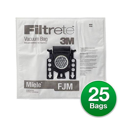 25 Miele Type FJM Premium HEPA Filtration Canister Vacuum Cleaner Bags + 5 Motor Filters, and 5