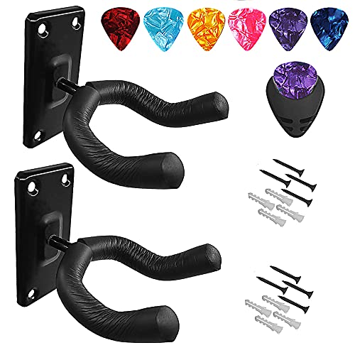 maxin Lot de 2 cintres muraux pour guitare, supports de crochets, supports pour guitares acoustiques électriques et… - Les Beatles, Paul McCartney, John Lennon, RIngo Starr, George Harrison maxin Lot de 2 cintres muraux pour guitare, supports de crochets, supports pour guitares acoustiques électriques et…