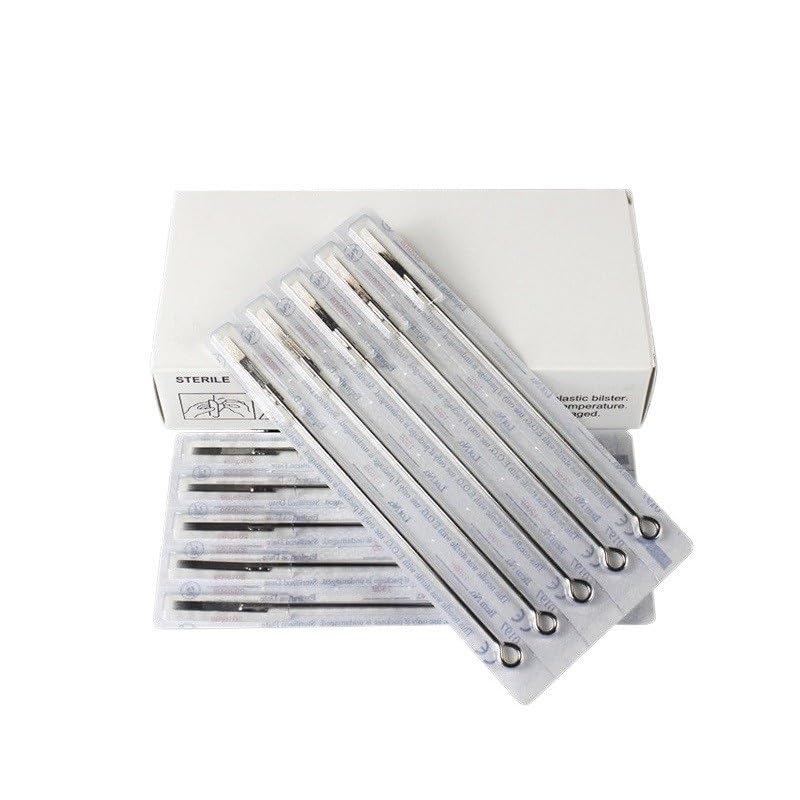 Echeson 150PCS Disposable Tattoo Needles, 0.35MM RS Loose-Mouth Fog Needles, Traditional Long-Tail Tattoo Tools(11RS)
