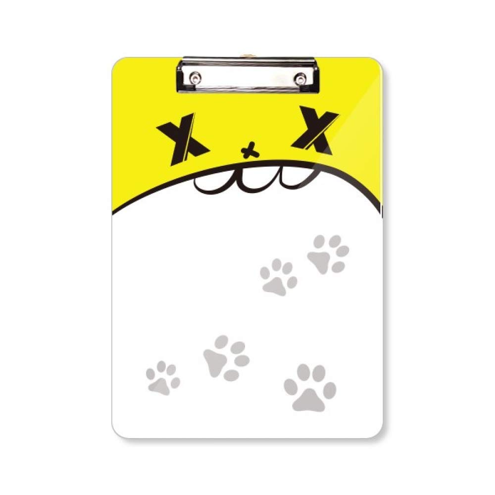 Porte-bloc chat gris format A4 avec motif empreintes original - 5