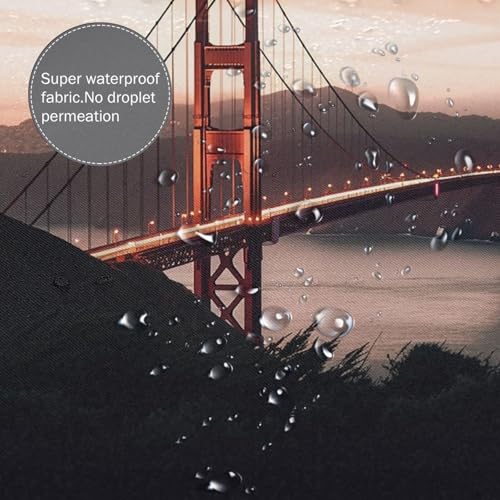 Rideau de douche Golden Gate imperméable en tissu 183x183 cm - 6
