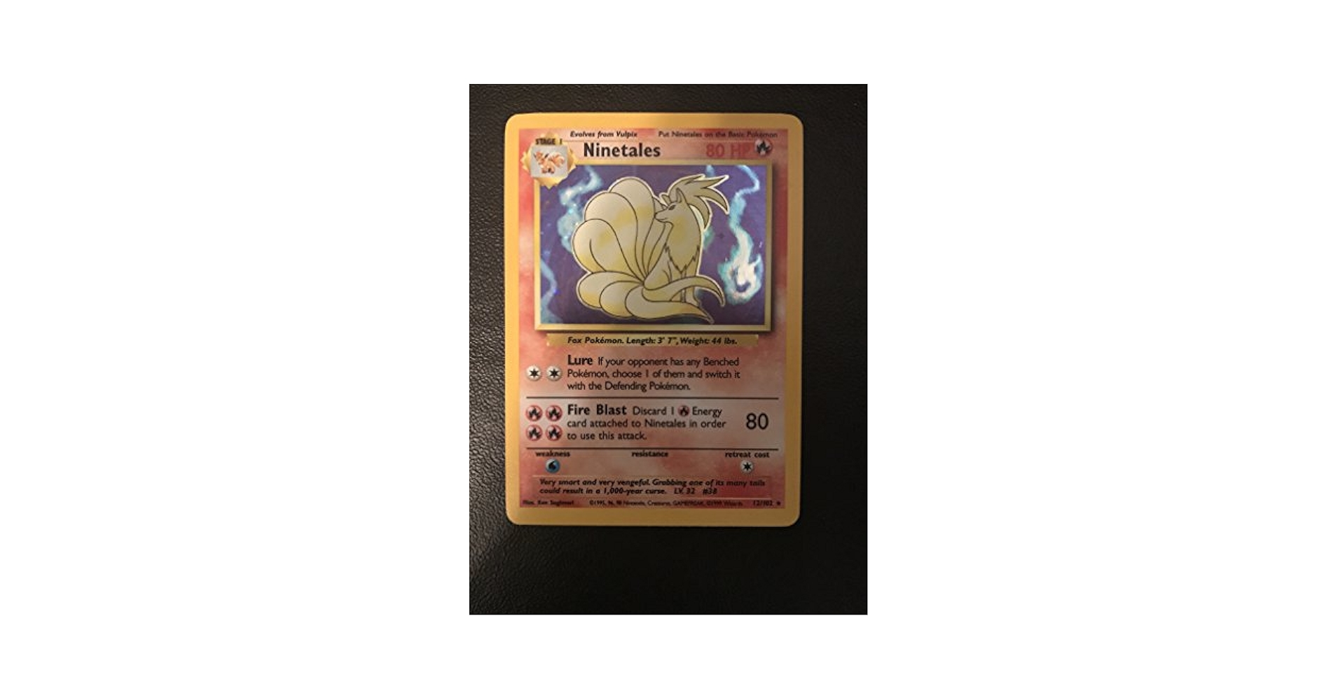 Amazon.com: Pokemon - Ninetales (12/102) - Base Set - Holo
