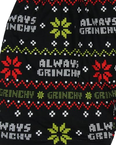 How the Grinch Stole Christmas Adult Always Grinchy Fairisle Boxer Shorts Sleepwear Loungewear for Men Women2