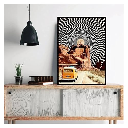 Tableau Déco Nature et Espace, peinture sur toile haut de gamme 50x70 - 3