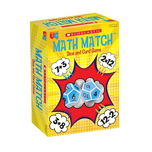 Image of Scholastic Math Match Travel Dice Game, Math Learning Ages 5+