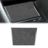 ramuel Compatible with Carbon Fiber Center Consoles Storage Box Panel Cover Interior Trim Accessories for VW Volkswagen Golf 6 GTI MK6 2008 2009 2010 2011 2012 2013 (Black 1pc)