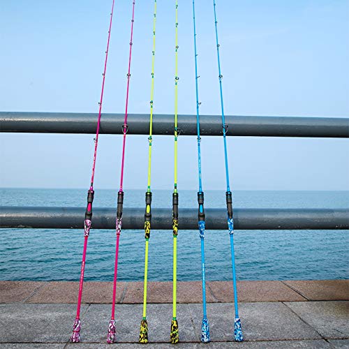 Goofish Jigging Rod 6'6"Solid Nano Tech Blank Slow Pitch Jigging Fishing Rod Fuji Guide Reel Seat Saltwater Freshwater Spinning Casting Jig Rod (Green Pe2-4 1 Piece Casting Right Spiral) #TOP7