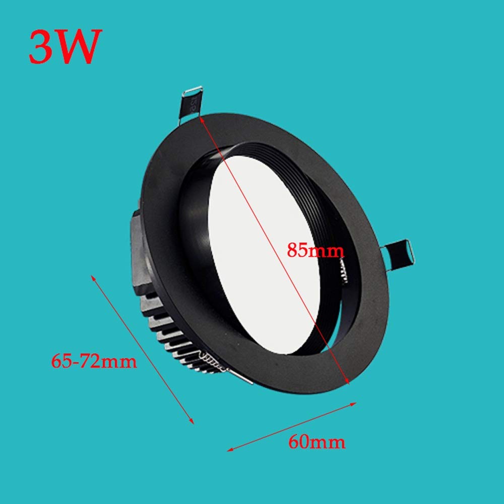 3W/7W/12W/20W/30W Regulowany Kąt Oświetlenia Punktowego Led Wpuszczanego W Sufit, Aluminiowa Obudowa, Okrągła, Oświetlenie Wewnętrzne, Panel Oświetleniowy Do Re