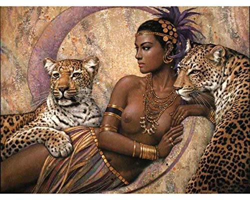 leafgame Puzzle en Bois 1000 Pièces pour Adultes Femme Nue Et Tigre Puzzle 1000 Pièces pour...