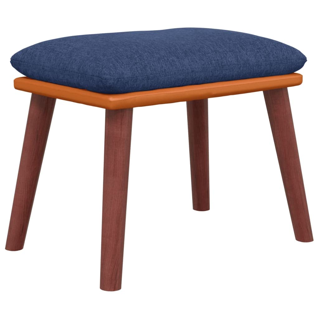 pouf contenitore quadrato,pouf rotondo,Poggiapiedi Blu 45x29,5x39 cm in Tessuto e SimilpelleGeeignet für Wohnzimmer, Schlafzimmer, Bad
