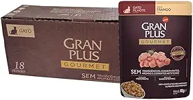 Ração Úmida GranPlus Gourmet Gatos Filhotes Frango 85g - Pack com 18 unidades