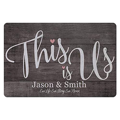 This Is Us Sign Personalized Customized Name Family Metal Wooden Home Metal Tin Wood Wall Decor Art Plaque Gift Decorative Signs Our Life Our Story Our Home #TOP19
