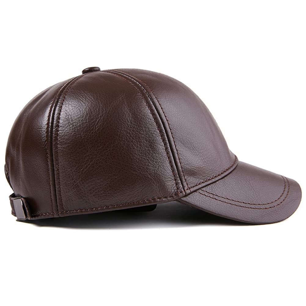Cappello da Baseball in Pelle Cappello di Hip Hop - Cappello Uomo Donna - Unisex Regolabili Berretto da Baseball