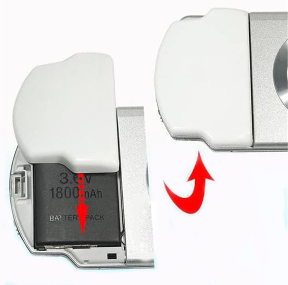 Image of 2 x Battery Back Door Cover Case for PSP 2000 2001 3000 3001 Portable Repair Parts (White)