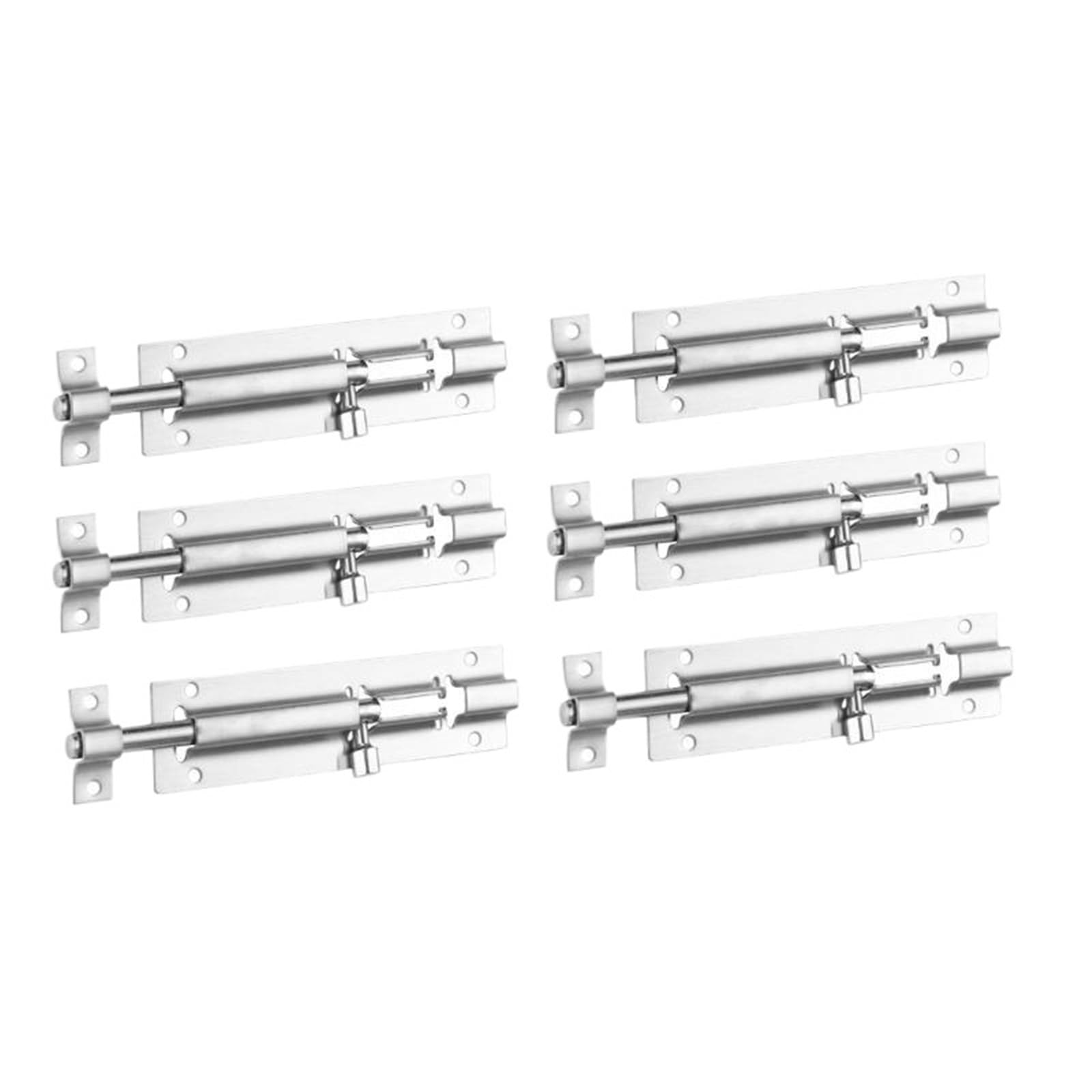 6Pcs Door Lock Sliding Bolts Latches Slide Bolt Gate for Door(Color2)