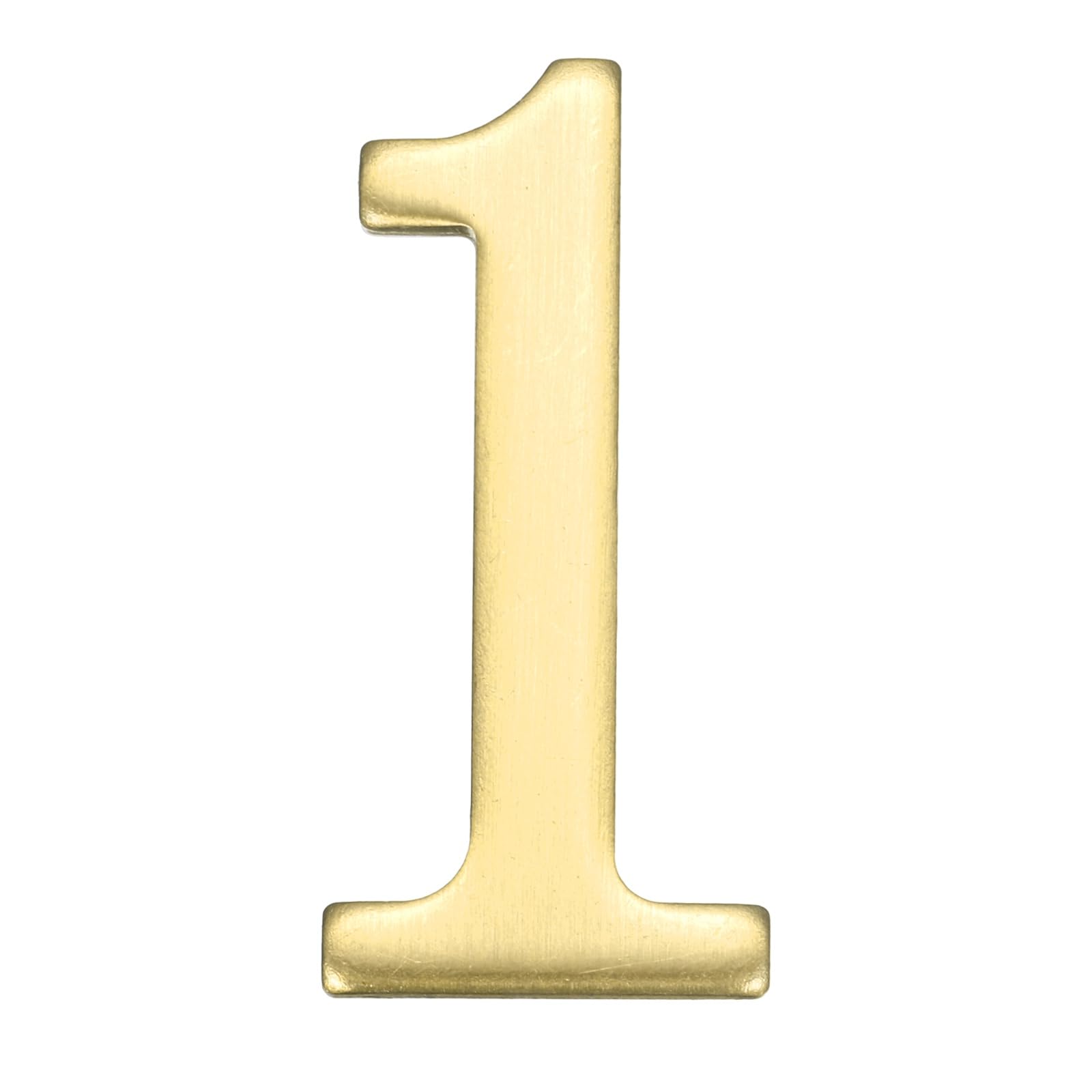 sourcing map House Numbers for Outside, 1.85 Inch Self Adhesive Brass Mailbox Decor Number Stickers for Apartment Office Hotel Room Door Signs(Number 1)