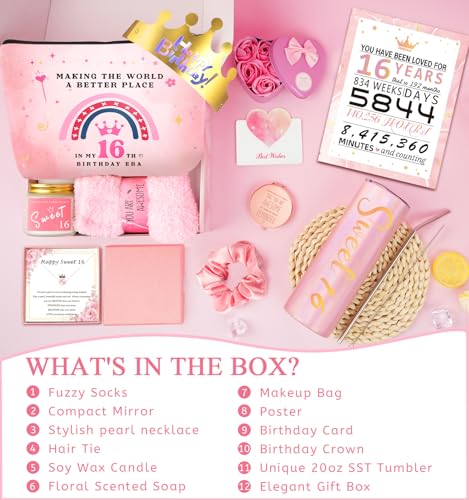 Sweet 16 Gifts for Girls 16th Birthday Gifts for Girls 16 Year Old Girl Birthday Gift Ideas, Unique Trendy Cool Gifts for Teen, Daughter, Niece, Granddaughter, Her Happy 16th Birthday Decorations Girl - Image 6