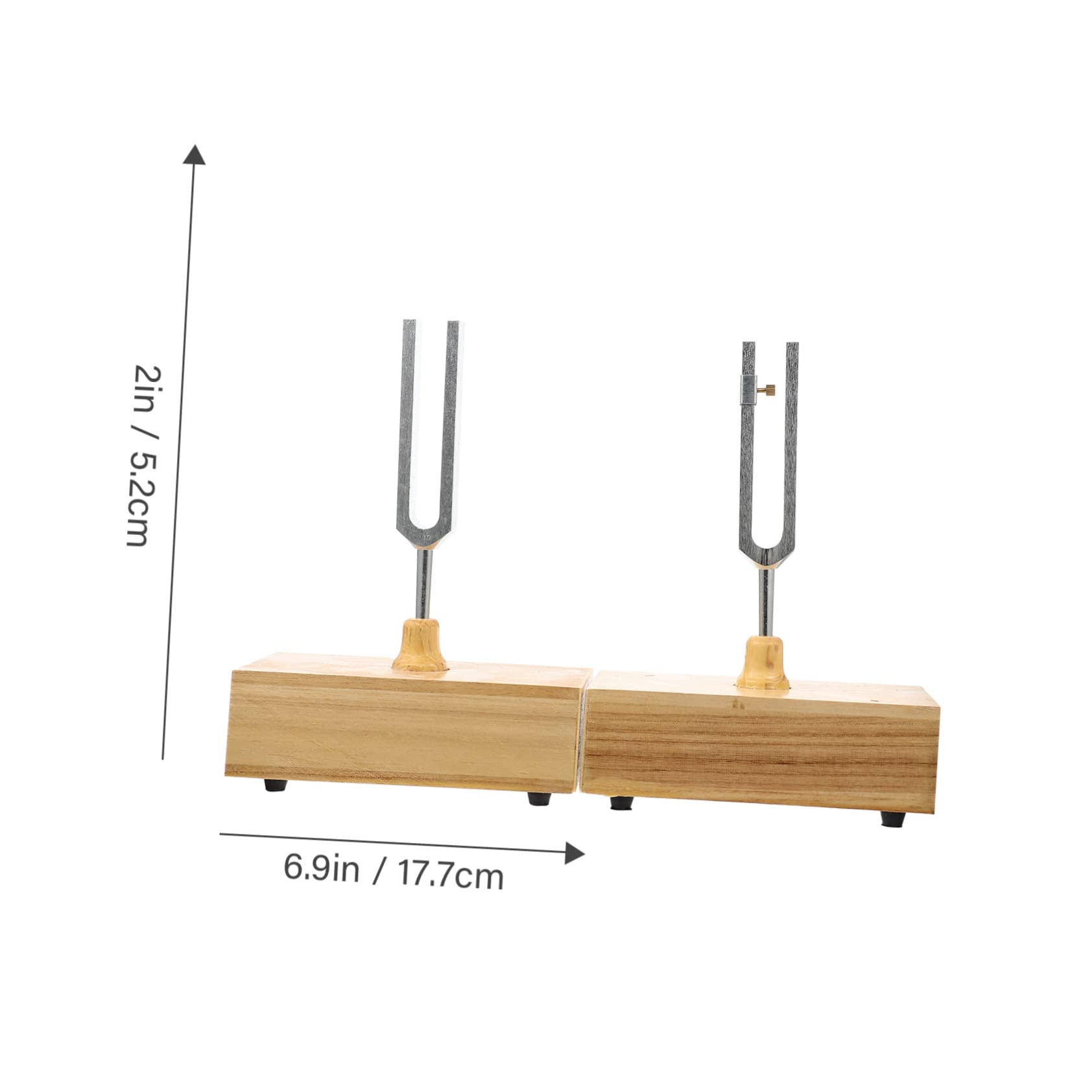 Stimmgabel Satz 440hz mit Hammer und Holzsockel für Physikalisch Akustische Experimente Metallmaterial und Präzise Stimmung für Klare Klangqualität