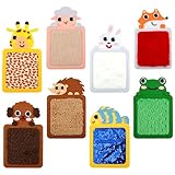 ZLHETWT 8 tapetes sensoriales de Animales, Mini baldosas sensoriales para niños autistas, baldosas sensoriales con...