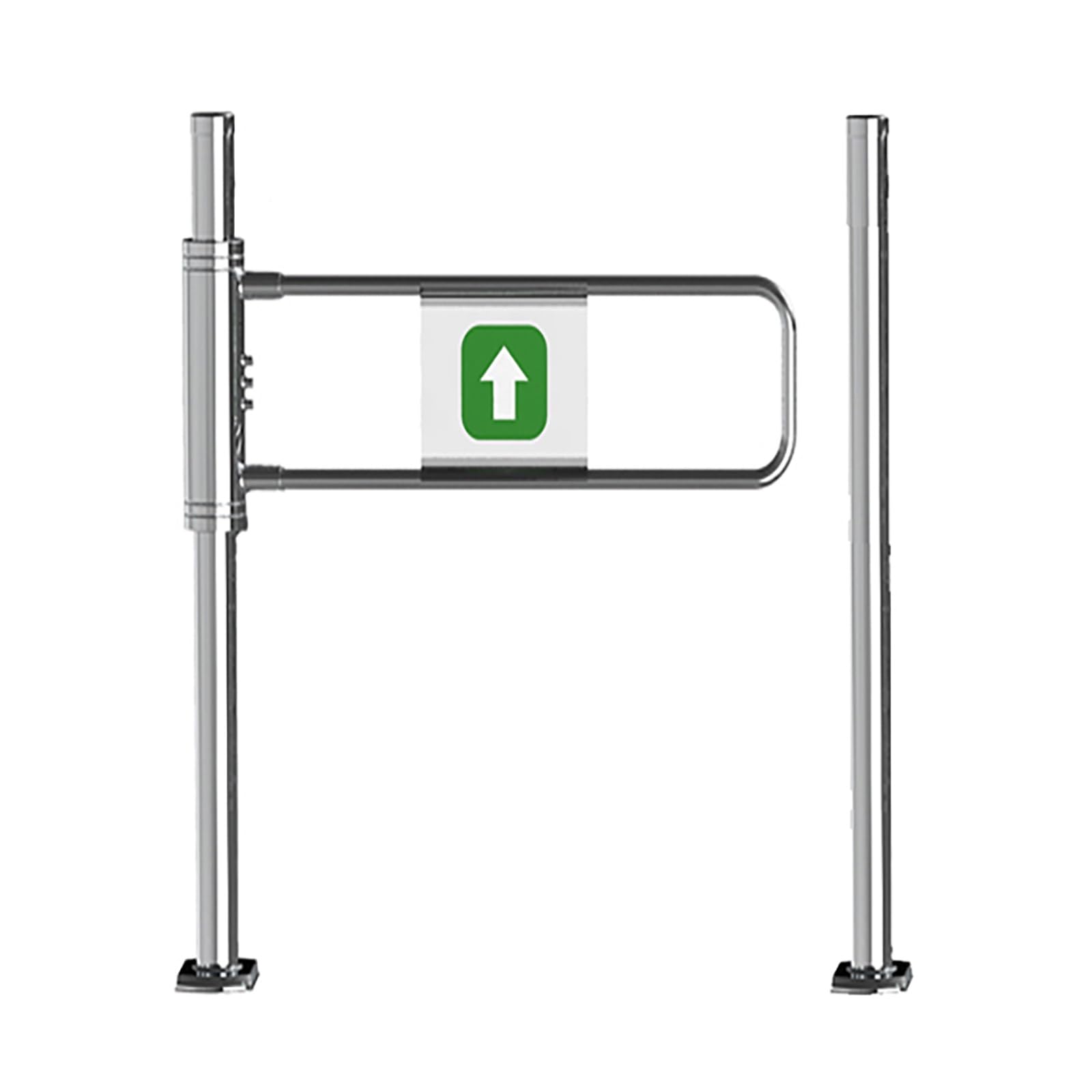 Aioneer Metal One-Way Safety Gate For Yards And Warehouses, Self-Closing Swing Door For Secure Entrance Control-Left-110cm/43.3in