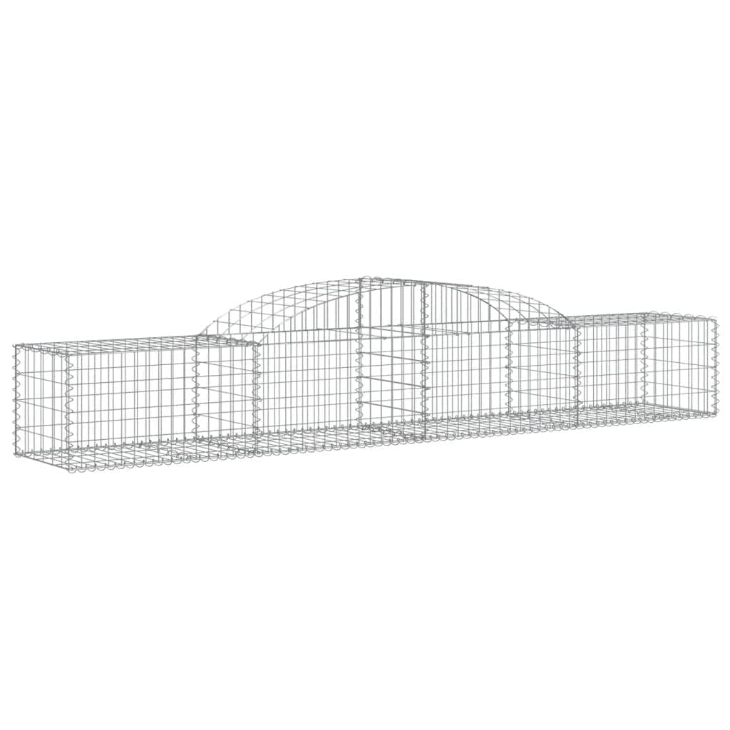 Gaviones con arco alto, 17 unidades, 300 x 50 x 40/60 cm, hierro