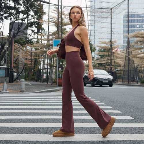 Image of INGIA Halter Longline Sports Bra Padded | Yoga, Workout, Low Back, Crop Top, with Built in Bra, for Women