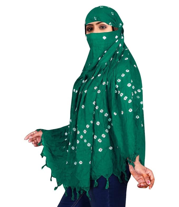 Image of Pure Cotton Long Scarf Cum Mask With Sun Protection Cover Face Cotton Mask scarves Stylish Universal Size Usable dupatto vehicle Driver sunlight UV protection For Girls & Womens