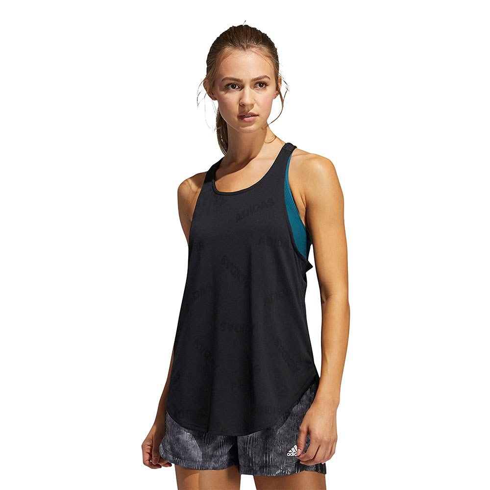 adidas Damska koszulka bez rękawów Adi Jaqrd, czarny/biały, XS