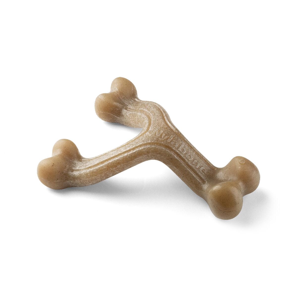 Nylabone Maximum Strength Tough Extreme Gourmet Wishbone zabawka do żucia dla psa, nasycona dodatkowym smakiem bekonu w całej kości, duża, dla psów 0-23 kg, brązowa