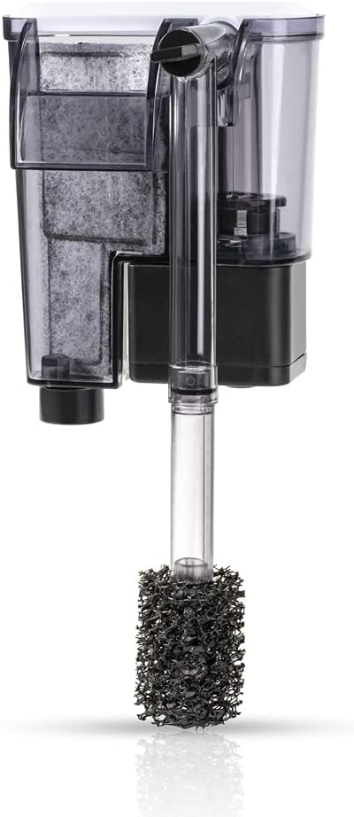 DaToo Aquarium Hang On Filter Small Fish Tank Hanging Filter Power Waterfall Filtration System
