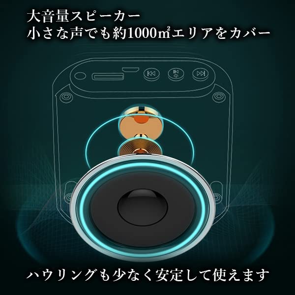 Amazon.co.jp: ポータブル 拡声器 メガホン ハンズフリー マイク付き