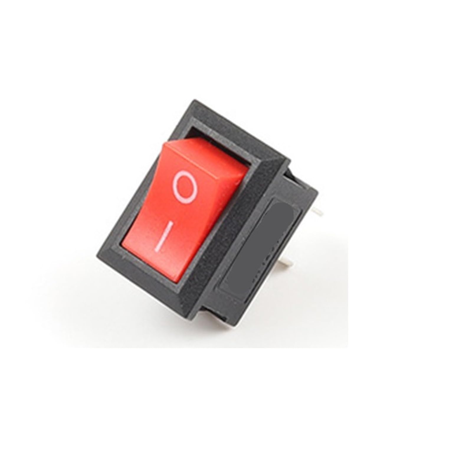 5 Piezas Interruptor Basculante De 2 Pines 21X15mm Alimentación Posiciones 6A/250VAC(Red Black)