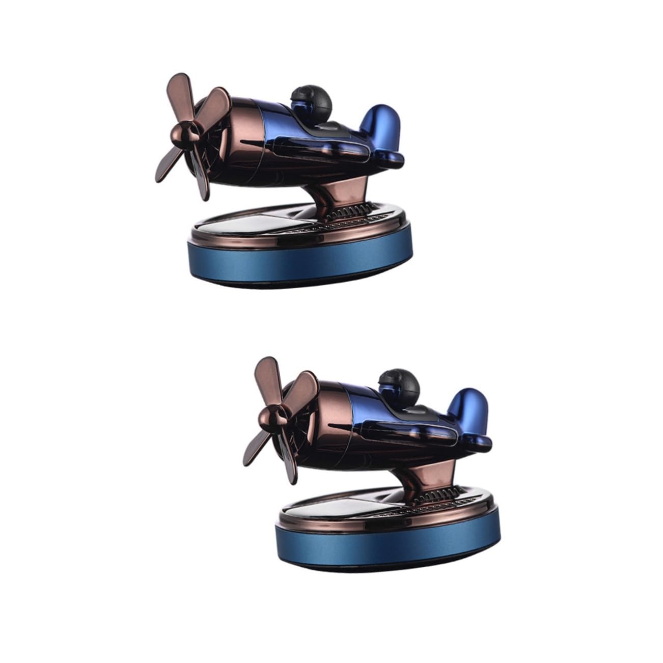 ULTECHNOVO 2pezzi Auto Diffusore Solare Aeromobile Decorativo Per Auto Casa e Ufficio Creativo Per Amici e Familiari Profumatore Rotante